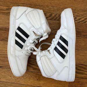 Adidas White High Top Sneakers size 9